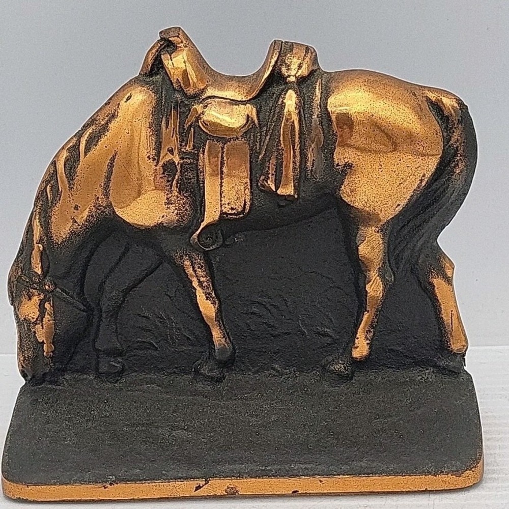 Antique, Heavy Cast Iron, Western Cowboy Single Book End